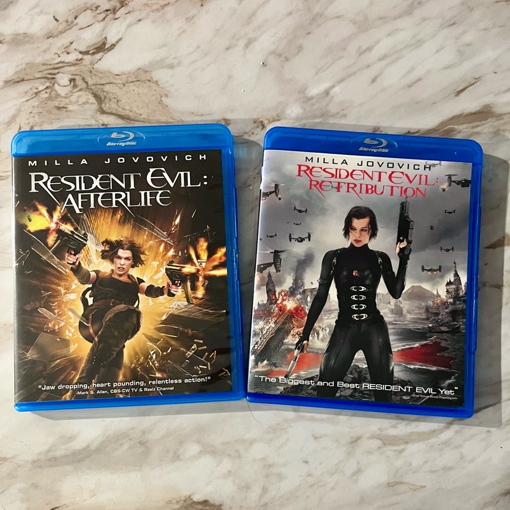 2 Resident Evil Blu-ray Discs